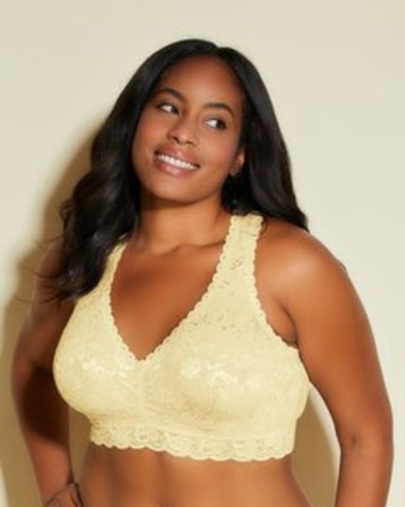 Front of a model wearing a size 1X Racie Racerback Bralette in Mignonette by Cosabella. | dia_product_style_image_id:253517